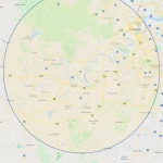 travel distance map showing 20km radius - thumbnail.